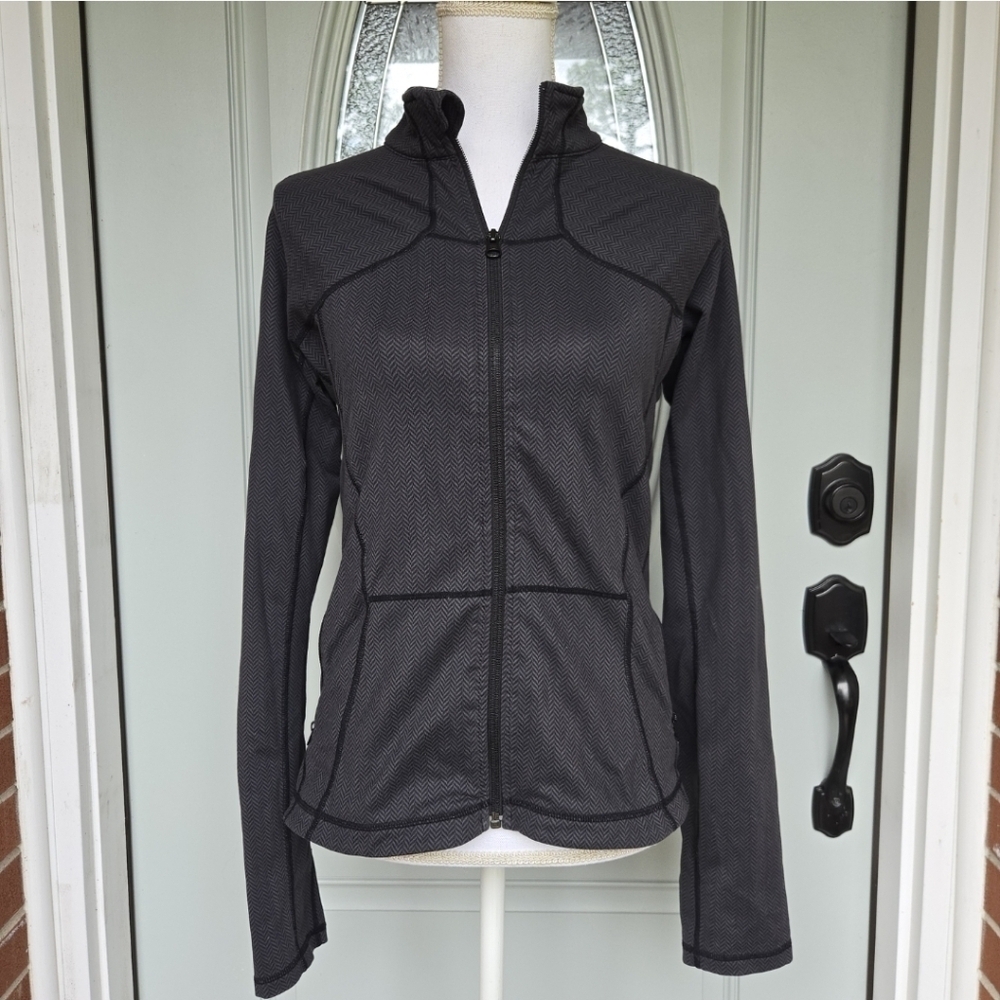 Lululemon Jacket Black Gray Herringbone